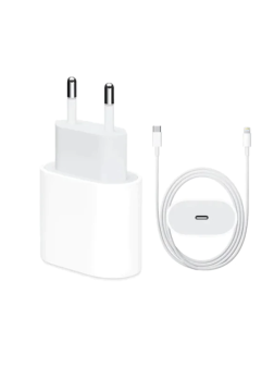 Incarcator compatibil cu Apple, Fast Charger USB-C 20W + Cablu USB-C Lightning A8358 N8-5